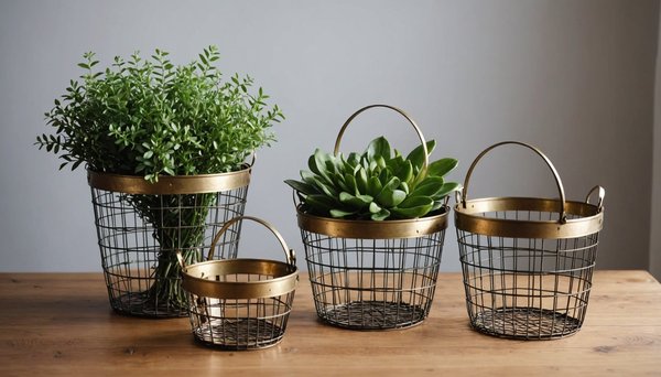 Metallkörbe für dekoration: stilvolle akzente im raum setzen